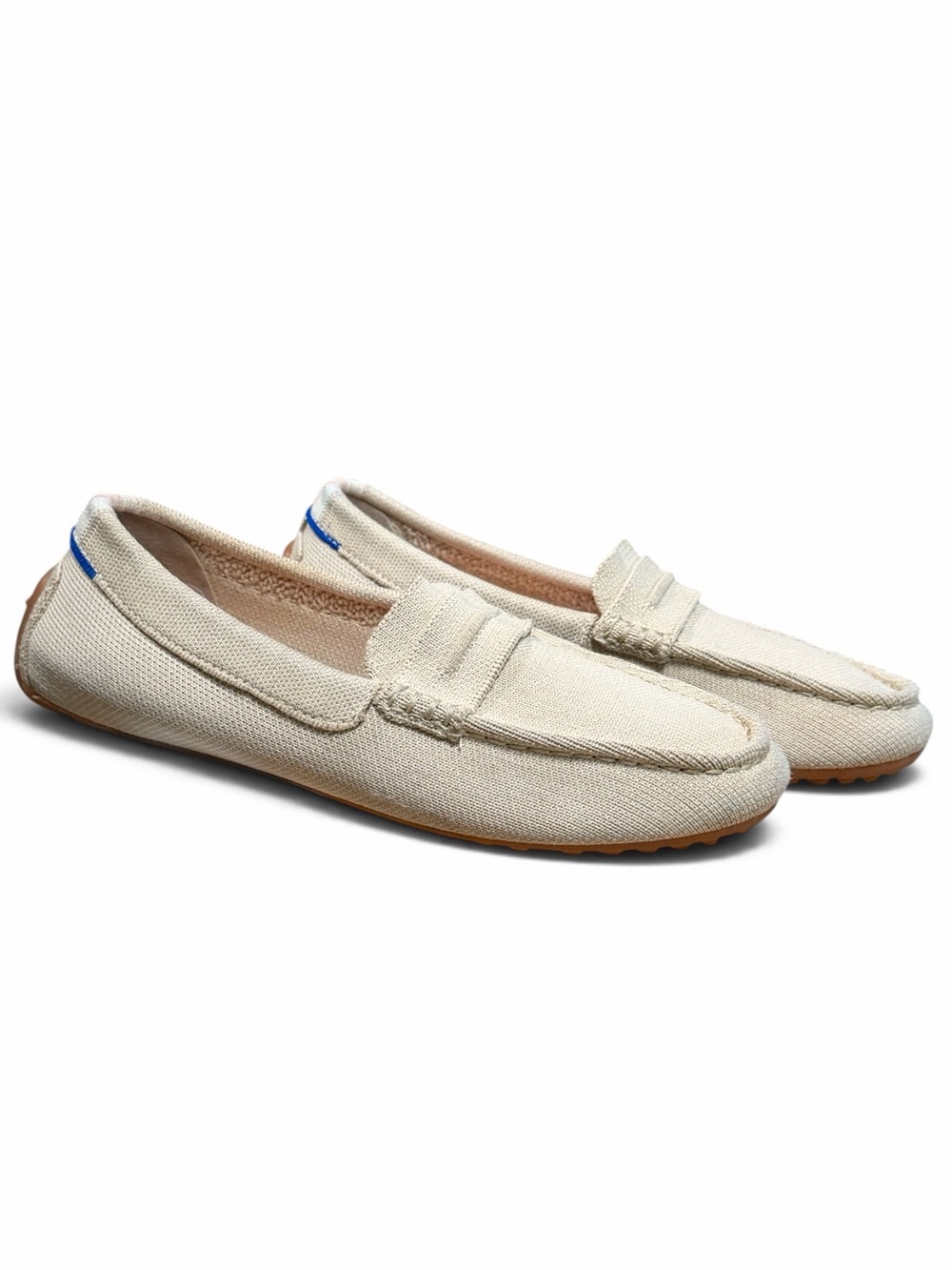 Rothy's The Driver Flat Sesame Driving Moccasin Washable Loafer Removable Insole